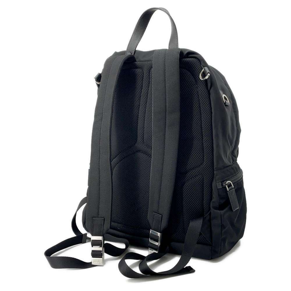 Prada Logo Daypack Black Backpack Rucksack Bag